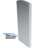 ECONOMY Endkappe f�r Bodenprofile 0004, Aluminium Edelstahl-Effekt