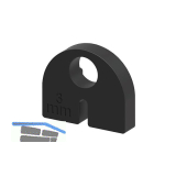 ECONOMY Einlage zu Glasklemmbeschlag Modell 20 f�r 3 mm Blechplatte, Gummi