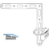 MACO RUSTICO Ladenwinkelband BLR gekr�pft Gr. 2, verstellbar, schwarz (14228)