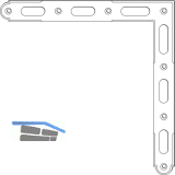 MACO RUSTICO Ladenzierwinkel BLR gleichschenkelig, 228 x 228 x 27 mm, schwarz