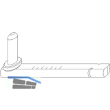 MACO RUSTICO Ladenverstellkloben BLR fix Gr. L105, schwarz (209423)