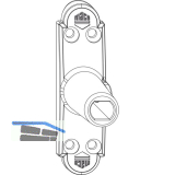 MACO RUSTICO Ladenhaltekonsole BLR 25 x 55, f�r Gr. L165, schwarz (209479)