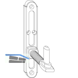 MACO RUSTICO Ladenplattenverstellkloben MV mit Gewinde, Abstand 22-50mm, schwarz