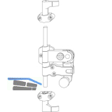 MACO RUSTICO Stangen-Ladenverschluss 2F o. Schlie�zapfen Hebel 116mm,schwarz