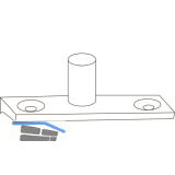 MACO RUSTICO Schlie�zapfenplatte R1 einzeln Abstand 0 mm schwarz