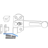 MACO RUSTICO Ladenmittelverschluss 1-flg. m. Arretierung, schwarz, links (14030)