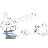 MACO RUSTICO Ladenrasthalter BLR, gerader Kloben, Gr. L110 , links, schwarz