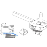 MACO RUSTICO Ladenrasthalter BLR, gerader Kloben, Gr. L140 , rechts, schwarz