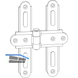 MACO RUSTICO Ladenmittelkreuzband, Versatz 0-25mm, Abstand 25mm, schwarz