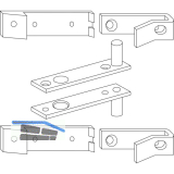 MACO RUSTICO Ladenverschlusshaken Drehpunkt innen f�r Faltl�den, schwarz (14206)