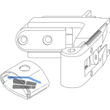 MACO RUSTICO Ladeninnen�ffner-Kurzband BLR Gr. 0, verstellbar, schwarz (56944)