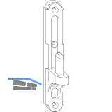 MACO RUSTICO Ladenplattenkloben MV fl�chenb�ndig/gerade, B=25mm, schwarz (14076)