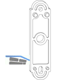 MACO RUSTICO Unterlage f�r T�rladenhalter, St�rke 15 mm, schwarz (40427)