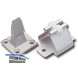 T�rhalter 1064 mit Federhalter, Wandabstand 48 mm, Aluminium silber eloxiert