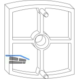 MACO RUSTICO Unterlage f�r Anschlagpuffer Rasthalter, St�rke 10 mm, schwarz