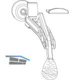 MACO RUSTICO Ladenhalter Tannenzapfen Gr. 1, Ladenst�rke 25-50 mm, schwarz