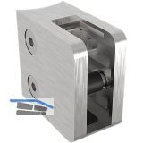ECONOMY Glasklemmbeschlag f�r Rundrohr 42,4mm, eckig, Edelstahl geschliffen V2A