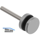 Glaspunkthalter f�r 8 - 18 mm, � 40 mm, Edelstahl V2A