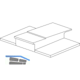 GU Thermostep Dichtplatte f�r Mittelsto� unten IV110, schwarz