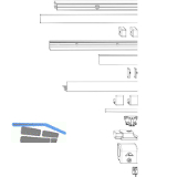 ROTO Patio Alversa Schienen-Set Halteschiene 13 mm natursilber FFB 1051-1250 mm