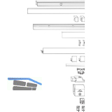 ROTO Patio Alversa Schienen-Set Halteschiene 13 mm natursilber FFB 1451-1650 mm