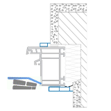 Deckleiste mit Fahne, 30 x 7, selbstklebend, anthrazitgrau glatt