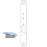 MACO Abdeckblech zu Kabel�bergang steckbar, 126 mm, Edelstahl