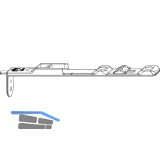 MACO MM Kantriegel oben MM-KS, Eurofalz FT 18 mm, 9V, L=162 mm, silber