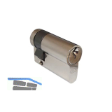BKS Industriehalbzylinder PZ88 35 mm gleichsperrend 73615 Messing vernickelt