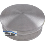 ECONOMY R�ndelkappe gew�lbt hohl, Rohr 42,4 x 2 ,Edelstahl geschliffen V2A