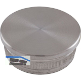 ECONOMY R�ndelkappe flach hohl, Rohr � 42,4 x 2 mm,Edelstahl geschliffen V2A