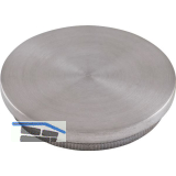 ECONOMY R�ndelkappe flach massiv, Rohr � 42,4 x 2 ,Edelstahl geschliffen V2A