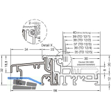 GUTMANN T�rschwelle WESER 96/32 TI L=6000 mm Alu silber eloxiert