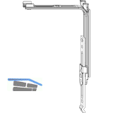 MACO MM Eckumlenkung senkrecht, ohne Zapfen, verl�ngerbar (222214)