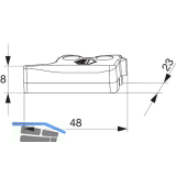 MACO MM Hebeteil PVC 12/20-13, ALUPLAST, links, silber (356324)