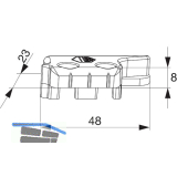 MACO MM Hebeteil PVC 12/20-13, TROCAL Confort/Innonova, links, silber (356297)