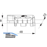 MACO MM Hebeteil PVC 12/20-13, TROCAL Confort/Innonova, rechts, silber (356296)