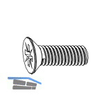 MACO MM Senkkopfschraube M4x8 f�r Eckumlenkung kurz, silber (101339)