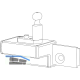 GEZE OL90N/OL95 Fl�gelbock Standard f�r Holzfenster Euronut, Alu dunkelbronze