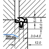 Innent�rdichtung EV 5990, Kunststoff beige