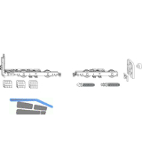MACO HS Grundkarton Laufwagen 300 kg, ohne B�rsten, silber (103063)