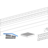 TERNO Glasklemmleisten-Set lang ESG/VSG 8-8,7 mm L= 700 mm silber