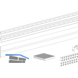 TERNO Glasklemmleisten-Set lang ESG/VSG 8-8,7 mm L= 800 mm silber