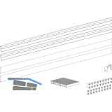TERNO Glasklemmleisten-Set lang ESG/VSG 8-8,7 mm L= 900 mm silber