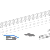 TERNO Glasklemmleisten-Set lang ESG/VSG 8-8,7 mm L=1200 mm silber