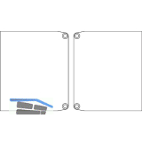 TERNO Abdeckkappen-Set 1358 zu Laufschiene 1359 Wand/Blende 1380 schmal silber