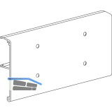 TERNO Clipadapterprofil 1380 f�r bauseitige Holzblende L=150 mm Alu natur