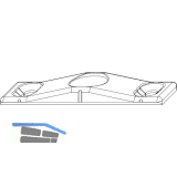 MACO Hebeschlie�teil f. Rund-/Schr�gfenster, FL 12mm, Eurofalz 24mm,13V (206200)
