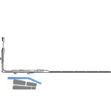 MACO MM Eckumlenkung f�r Rundbogenfenster, variable Getriebe, 2 iS, silber