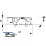 MACO MM Hebeteil PVC 12/20-13, GEALAN/IVAPER/K�MMERLING, rechts, silber (356397)